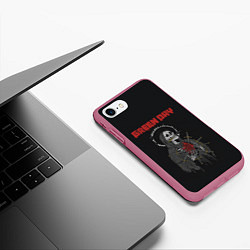 Чехол iPhone 7/8 матовый GreenDay ГринДей Poster Z, цвет: 3D-малиновый — фото 2