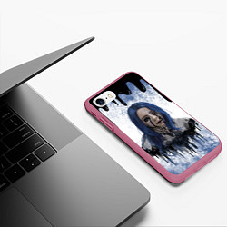 Чехол iPhone 7/8 матовый BILLIE EILISH БИЛЛИ АЙЛИШ Z, цвет: 3D-малиновый — фото 2