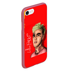 Чехол iPhone 7/8 матовый LIL PEEP ЛИЛ ПИП Z, цвет: 3D-малиновый — фото 2