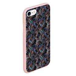 Чехол iPhone 7/8 матовый Коричневый абстрактный узор, цвет: 3D-светло-розовый — фото 2
