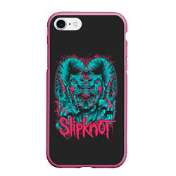 Чехол iPhone 7/8 матовый Slipknot Monster, цвет: 3D-малиновый