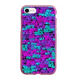 Чехол iPhone 7/8 матовый Neon SEX, цвет: 3D-малиновый