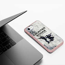 Чехол iPhone 7/8 матовый COUNTER TERRORIST CS GO Z, цвет: 3D-светло-розовый — фото 2