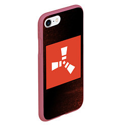 Чехол iPhone 7/8 матовый РАСТ - Глитч, цвет: 3D-малиновый — фото 2