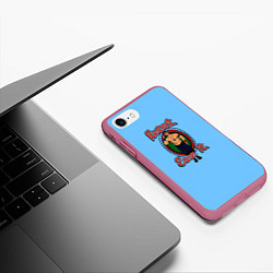 Чехол iPhone 7/8 матовый Respect Earn it Give up, цвет: 3D-малиновый — фото 2