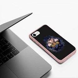 Чехол iPhone 7/8 матовый Хигашиката Джоске, цвет: 3D-светло-розовый — фото 2