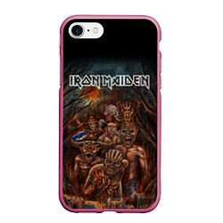 Чехол iPhone 7/8 матовый IRON MAIDEN АЙРОН МЕЙДЕН Z, цвет: 3D-малиновый