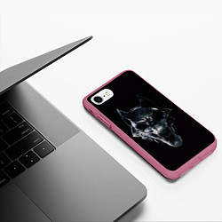 Чехол iPhone 7/8 матовый Ведьмак Кошмар волка, цвет: 3D-малиновый — фото 2