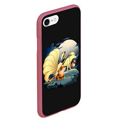 Чехол iPhone 7/8 матовый Принцесса Мононоке х Покемоны, цвет: 3D-малиновый — фото 2