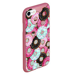 Чехол iPhone 7/8 матовый Пончик, цвет: 3D-малиновый — фото 2
