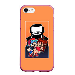Чехол iPhone 7/8 матовый Boyfriend, Girlfriend, Tankman, цвет: 3D-малиновый