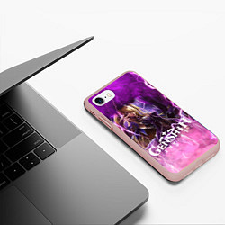 Чехол iPhone 7/8 матовый Геншин Импакт Фишль, цвет: 3D-светло-розовый — фото 2