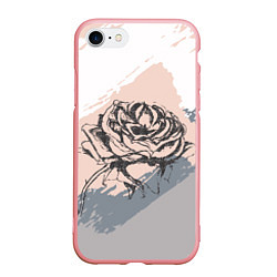 Чехол iPhone 7/8 матовый Абстракция с розой