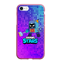 Чехол iPhone 7/8 матовый Ash Brawl Stars Эш, цвет: 3D-малиновый