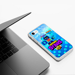 Чехол iPhone 7/8 матовый Эш Ash Brawl Stars, цвет: 3D-белый — фото 2