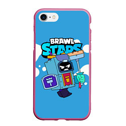 Чехол iPhone 7/8 матовый Ash Brawl Stars Эш, цвет: 3D-малиновый