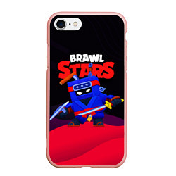 Чехол iPhone 7/8 матовый Ниндзя ЭШ Ash Brawl Stars, цвет: 3D-светло-розовый