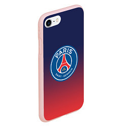 Чехол iPhone 7/8 матовый PSG ПСЖ PARIS SAINT GERMAIN, цвет: 3D-светло-розовый — фото 2