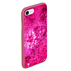 Чехол iPhone 7/8 матовый Розовые Пузырьки, цвет: 3D-малиновый — фото 2