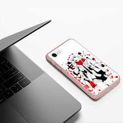 Чехол iPhone 7/8 матовый Darling in the Franxx 02, цвет: 3D-светло-розовый — фото 2