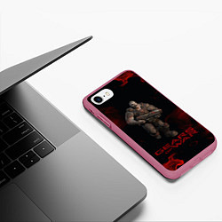 Чехол iPhone 7/8 матовый NPC GEARS OF WAR Z, цвет: 3D-малиновый — фото 2
