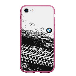 Чехол iPhone 7/8 матовый СЛЕД БМВ BMW Z, цвет: 3D-малиновый
