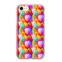 Чехол iPhone 7/8 матовый Воздушные Шары, цвет: 3D-светло-розовый