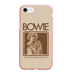 Чехол iPhone 7/8 матовый Im Only Dancing - David Bowie, цвет: 3D-светло-розовый