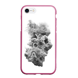 Чехол iPhone 7/8 матовый TOYOTA SMOKE, цвет: 3D-малиновый