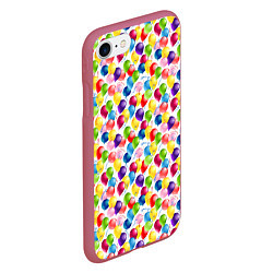Чехол iPhone 7/8 матовый Воздушные Шары, цвет: 3D-малиновый — фото 2