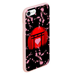 Чехол iPhone 7/8 матовый Сакура Япония Japan Z, цвет: 3D-светло-розовый — фото 2
