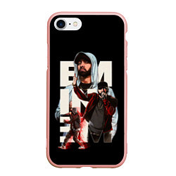 Чехол iPhone 7/8 матовый Marshall Mathers, цвет: 3D-светло-розовый