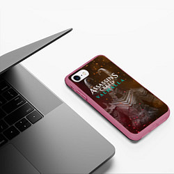 Чехол iPhone 7/8 матовый ASSASSINS CREED VALHALLA Z, цвет: 3D-малиновый — фото 2