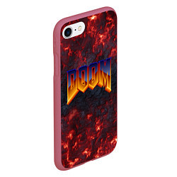 Чехол iPhone 7/8 матовый DOOM ДУМ Z, цвет: 3D-малиновый — фото 2