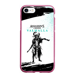 Чехол iPhone 7/8 матовый АССАСИН КРИД ASSASSINS CREED VALHALLA Z, цвет: 3D-малиновый