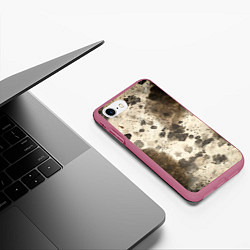 Чехол iPhone 7/8 матовый Пятьдесят оттенков серого, цвет: 3D-малиновый — фото 2