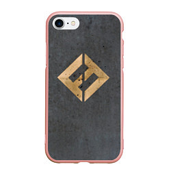Чехол iPhone 7/8 матовый Concrete and Gold - Foo Fighters, цвет: 3D-светло-розовый