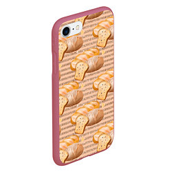 Чехол iPhone 7/8 матовый Выпечка - хлеб и булочки, цвет: 3D-малиновый — фото 2