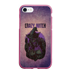 Чехол iPhone 7/8 матовый Crazy Witch, цвет: 3D-малиновый