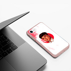 Чехол iPhone 7/8 матовый Томас Шелби Острые козырьки, цвет: 3D-светло-розовый — фото 2