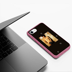 Чехол iPhone 7/8 матовый Дамиано Давид Мяч, цвет: 3D-малиновый — фото 2
