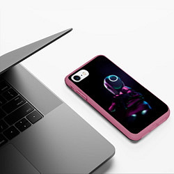 Чехол iPhone 7/8 матовый Круг с оружием, цвет: 3D-малиновый — фото 2