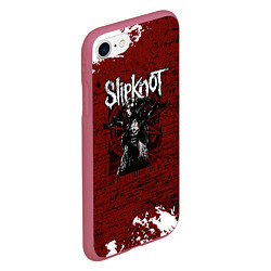 Чехол iPhone 7/8 матовый Слипкнот Гранж Slipknot Rock Goat, цвет: 3D-малиновый — фото 2