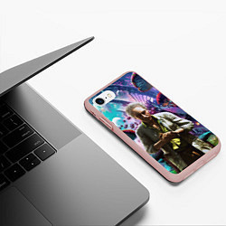 Чехол iPhone 7/8 матовый MushroomTrip, цвет: 3D-светло-розовый — фото 2