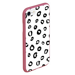 Чехол iPhone 7/8 матовый Леопардовый окрас, цвет: 3D-малиновый — фото 2