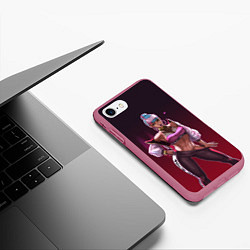 Чехол iPhone 7/8 матовый League of Legends Qiyana, цвет: 3D-малиновый — фото 2