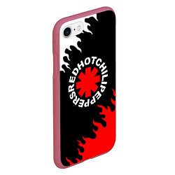 Чехол iPhone 7/8 матовый RED HOT CHILI PEPPERS, RHCP, цвет: 3D-малиновый — фото 2