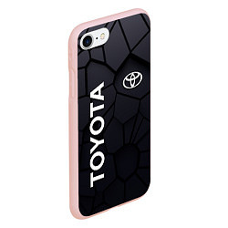 Чехол iPhone 7/8 матовый Toyota 3D плиты, цвет: 3D-светло-розовый — фото 2