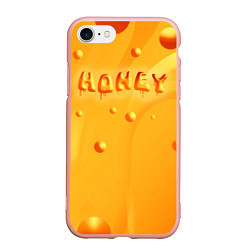 Чехол iPhone 7/8 матовый Медовая волна Honey wave, цвет: 3D-светло-розовый