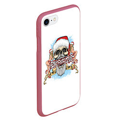 Чехол iPhone 7/8 матовый Merry Christmas секси, цвет: 3D-малиновый — фото 2